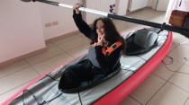 Giulia sul kayak